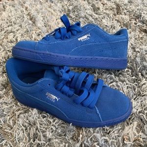 All Blue Suede Pumas